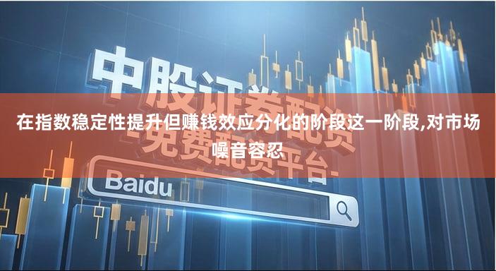 在指数稳定性提升但赚钱效应分化的阶段这一阶段,对市场噪音容忍
