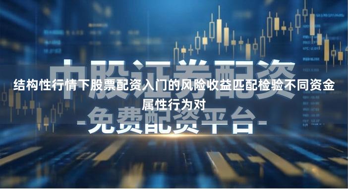 结构性行情下股票配资入门的风险收益匹配检验不同资金属性行为对